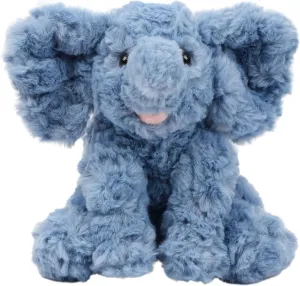Hopearl Adorable Plush Calf Elephant Toy Floppy Elephish Ultra Soft Stuffed Animal for Boys Girls Kids Toddlers, Blue, 9''