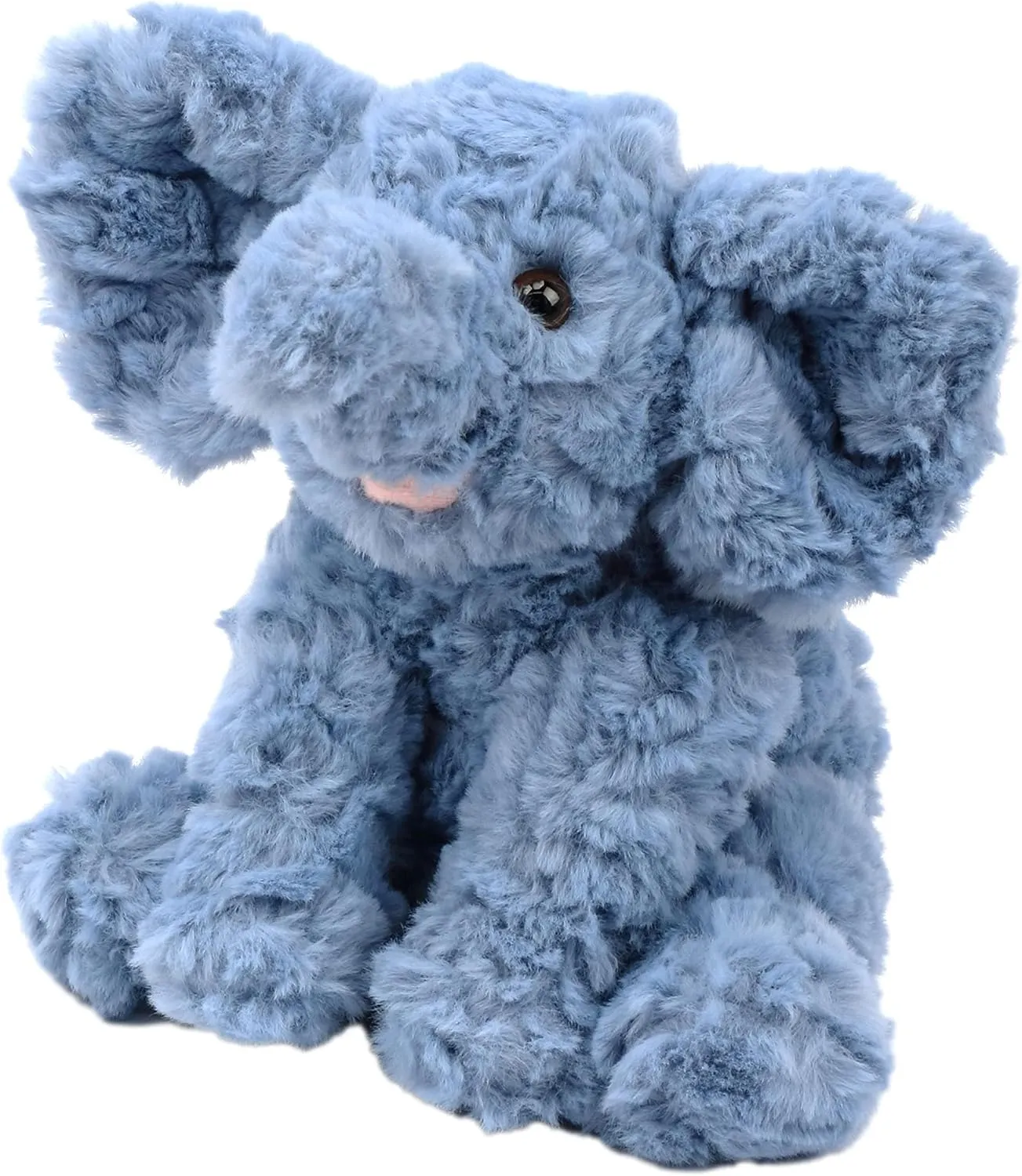 Hopearl Adorable Plush Calf Elephant Toy Floppy Elephish Ultra Soft Stuffed Animal for Boys Girls Kids Toddlers, Blue, 9''