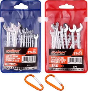 HORUSDY 20-Piece Mini Wrench Set, Metric & SAE Combination Wrench Set