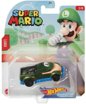 Hot Wheels Character Cars Super Mario - Luigi