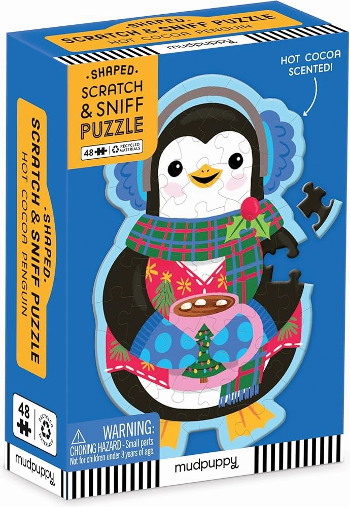 Hot Cocoa Penguin - Scratch and Sniff Shaped