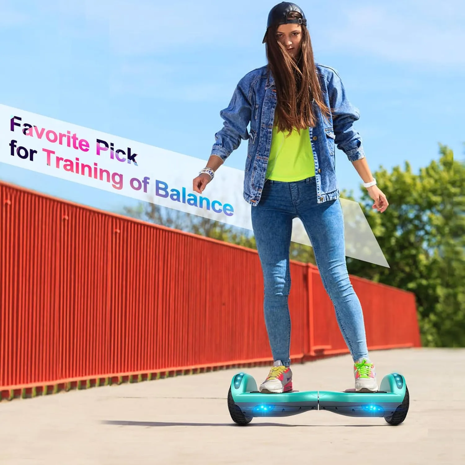 Hoverboard, 6.5 Inch Self Balancing Hoverboards with Bluetooth and Flashing LED Lights, Hover Board for Kids Teenagers