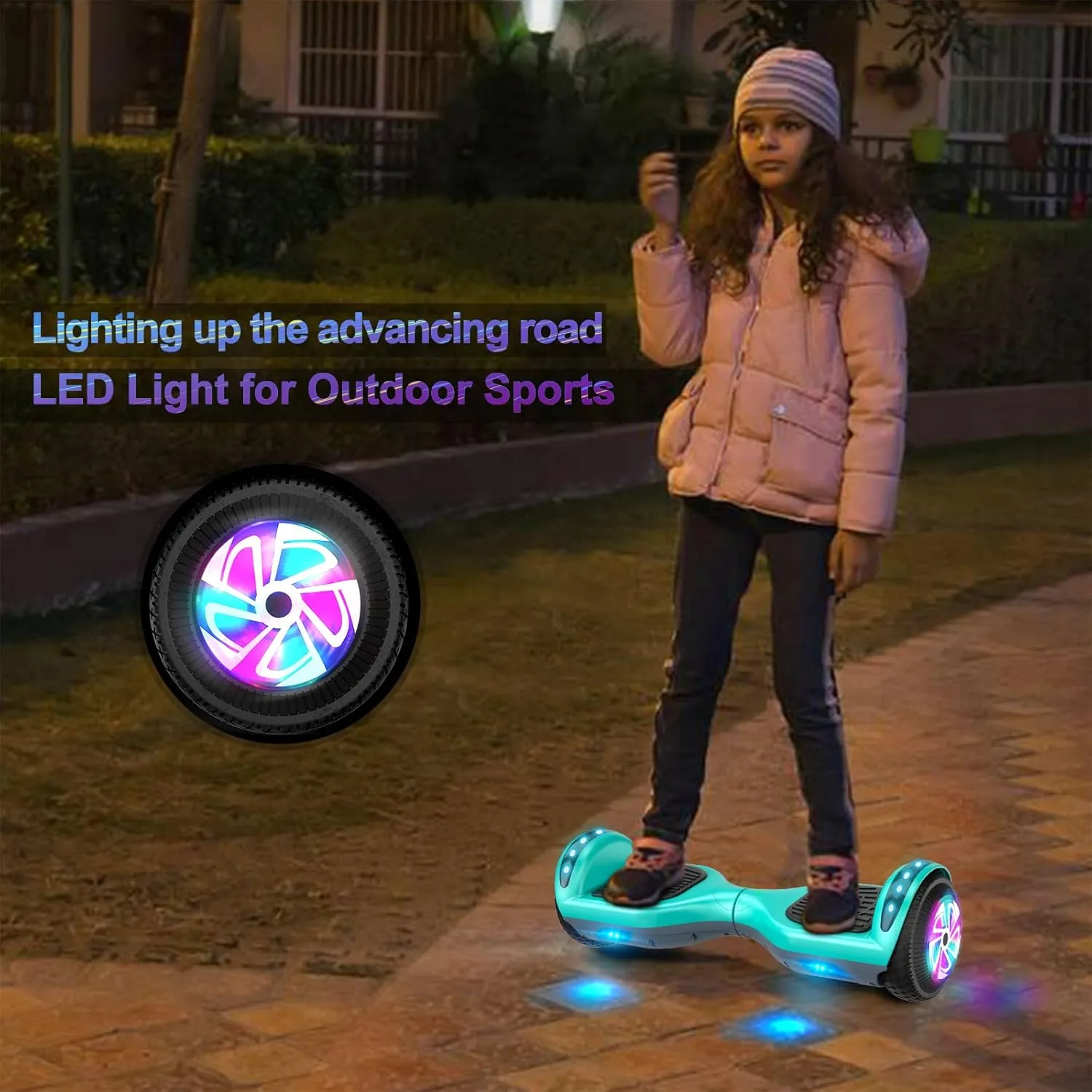 Hoverboard, 6.5 Inch Self Balancing Hoverboards with Bluetooth and Flashing LED Lights, Hover Board for Kids Teenagers
