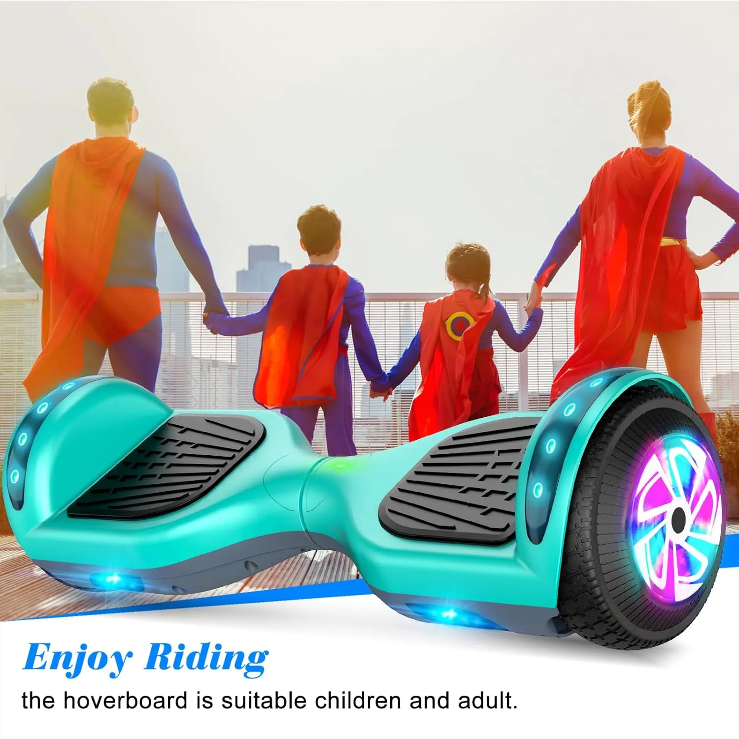Hoverboard, 6.5 Inch Self Balancing Hoverboards with Bluetooth and Flashing LED Lights, Hover Board for Kids Teenagers