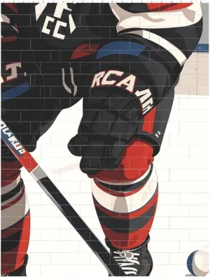 Ice Hockey Pattern Building Block Puzzle Personalized Building Bricks for Adults Block Puzzle Building DIY Brick Block Puzzles Valentine's Day Gifts for Home Decor Brick Puzzle