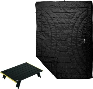 iClimb 1 Mini Folding Table and 1 3M Thinsulate Insulation Warm Camping Blanket Bundle, Ultralight Compact for Adults Outdoor Backpacking Camping Hiking Beach Concert Picnic