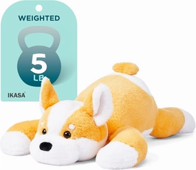 IKASA 5lbs Weighted Stuffed Animal Corgi Dog,26 inches Plush Toy Giant Large Big Jumbo Soft Puppy,Huge Size Cute Fat Plushie,Gift for Kids