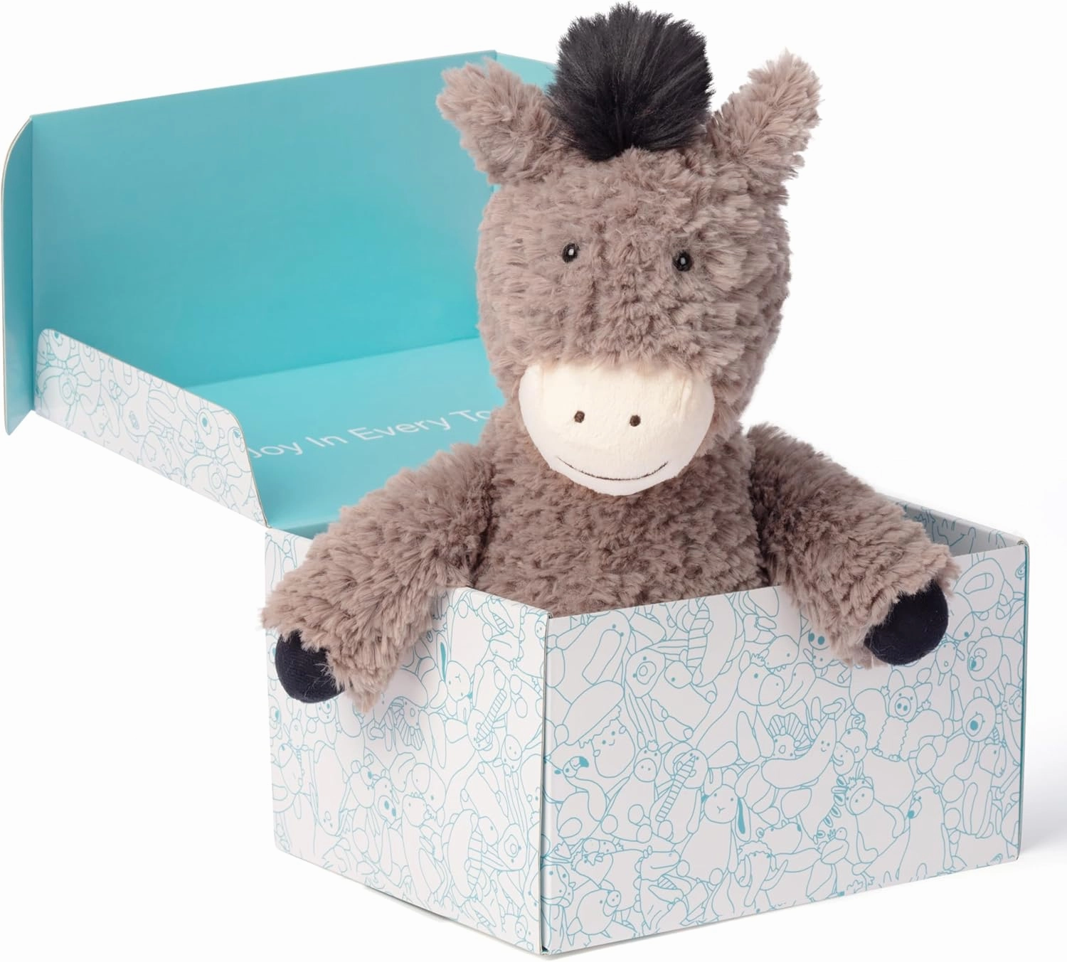 IKASA Donkey Stuffed Animals Plush Toys,Cuddly 16" Cute Plushie Soft Small Plushy Fluffy Toy, Gifts for Family Kids Girls Boys Children