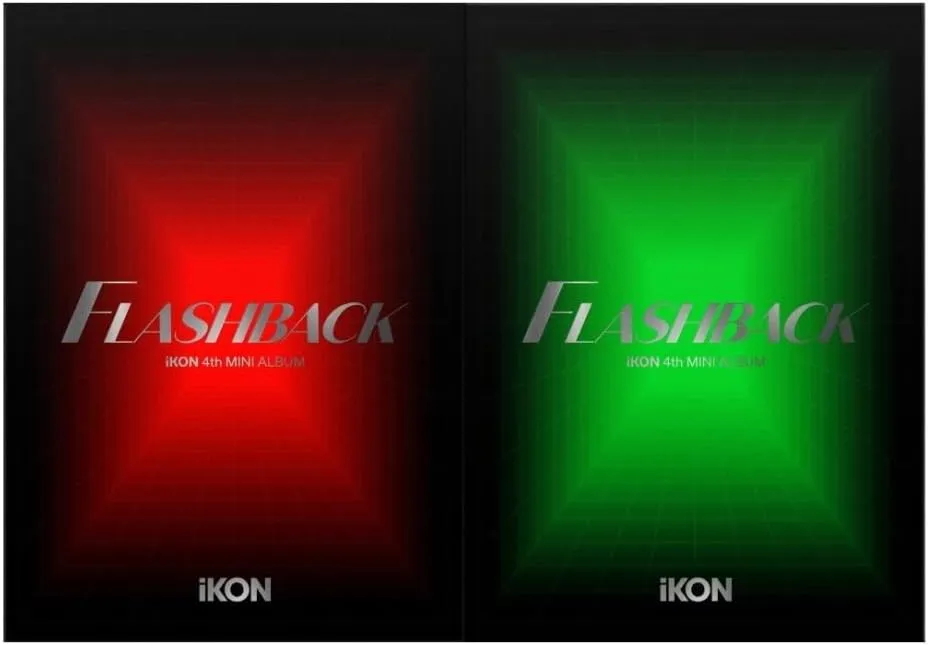 iKON - FLASHBACK [PHOTOBOOK ver.] 4th Mini Album Extra Photocards Set (RED GREEN ver. SET, 1 Folded Poster)