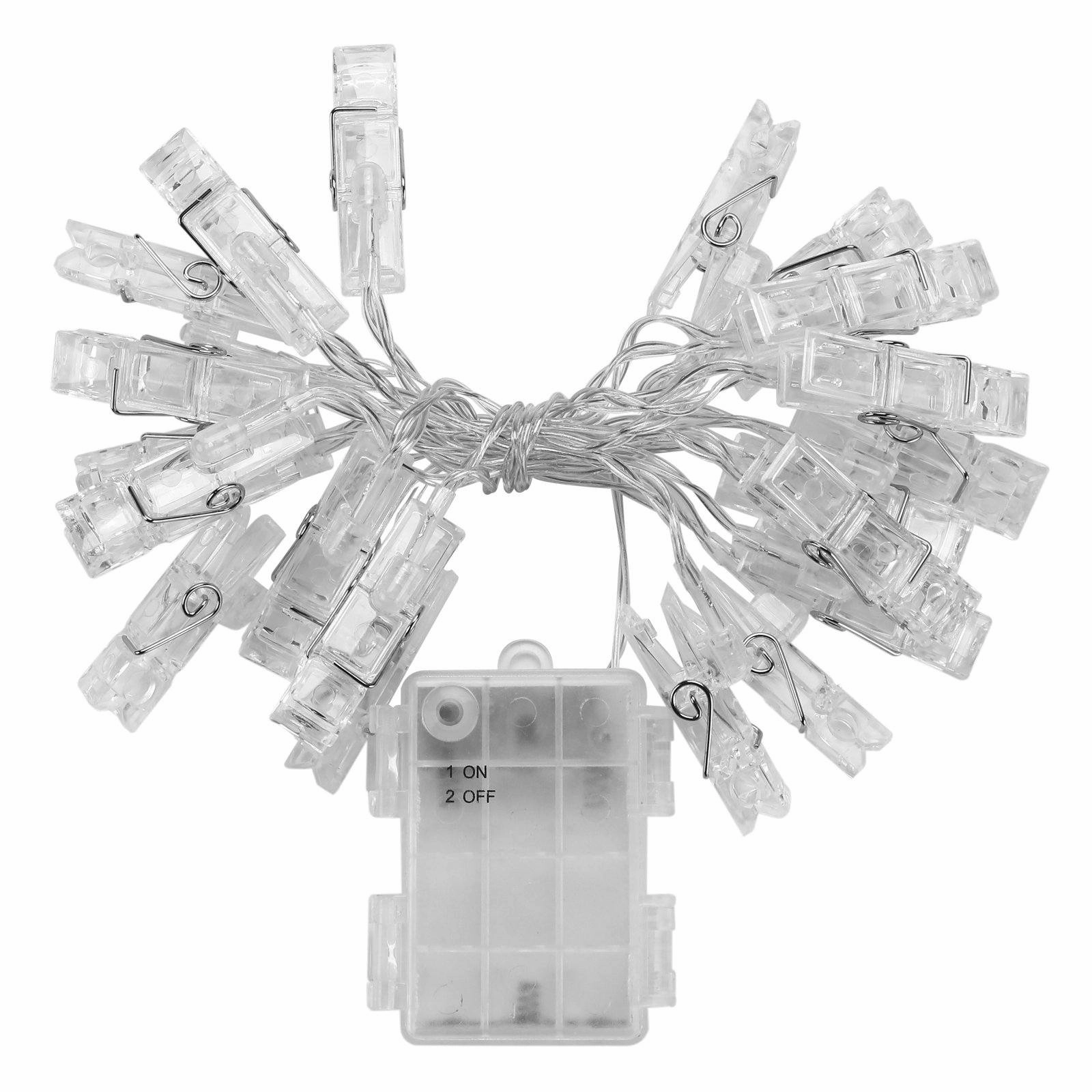 IMAGE 7ft 20 Photo Clips LED String Lights