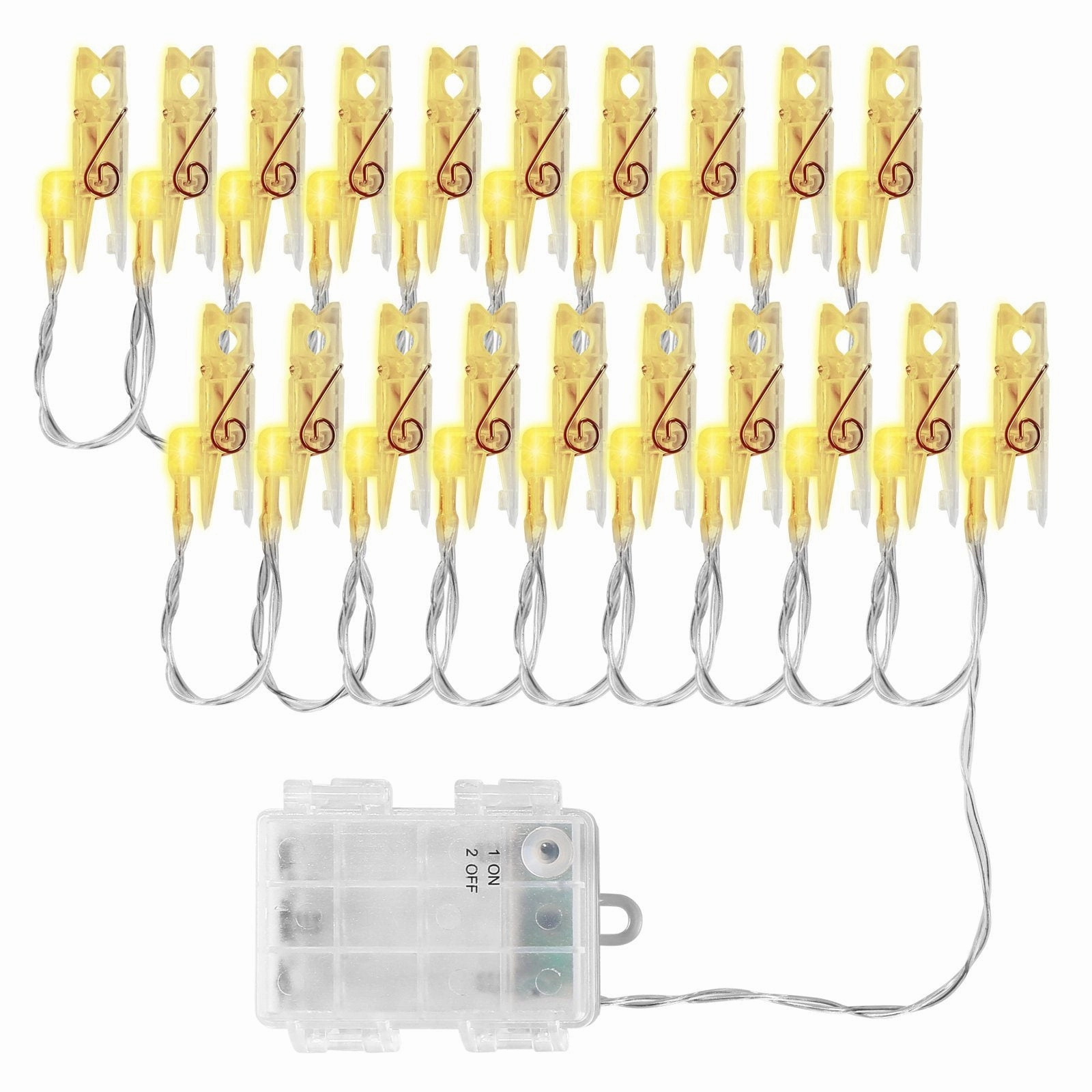 IMAGE 7ft 20 Photo Clips LED String Lights
