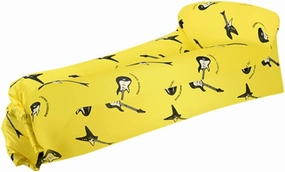 Inflatable Lounger Air Sofa Cute and Funny Cartoon Pattern Inflatable Couch, Music Festival Park Easy to Use Air Hammock, Stable and Easy to Set Up, Bearing 250kg/551.2lb