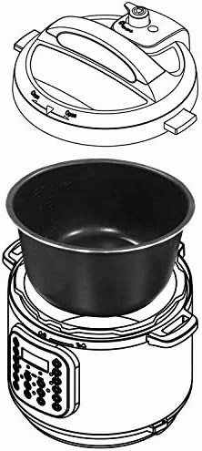 Instant Pot Ceramic Inner Slow Cooking Pot 6-Qt, Non-Stick Coated Interior, Rice Cooker