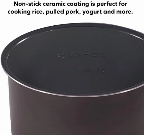 Instant Pot Ceramic Inner Slow Cooking Pot 6-Qt, Non-Stick Coated Interior, Rice Cooker