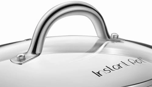 Instant Pot Tempered Glass Lid, 10.2-In, 8-Qt, Cooking Pot Lid, Stainless Steel Handle and Rim, Clear