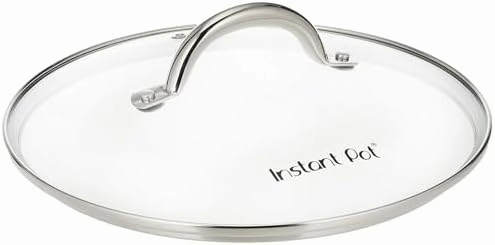 Instant Pot Tempered Glass Lid, 10.2-In, 8-Qt, Cooking Pot Lid, Stainless Steel Handle and Rim, Clear
