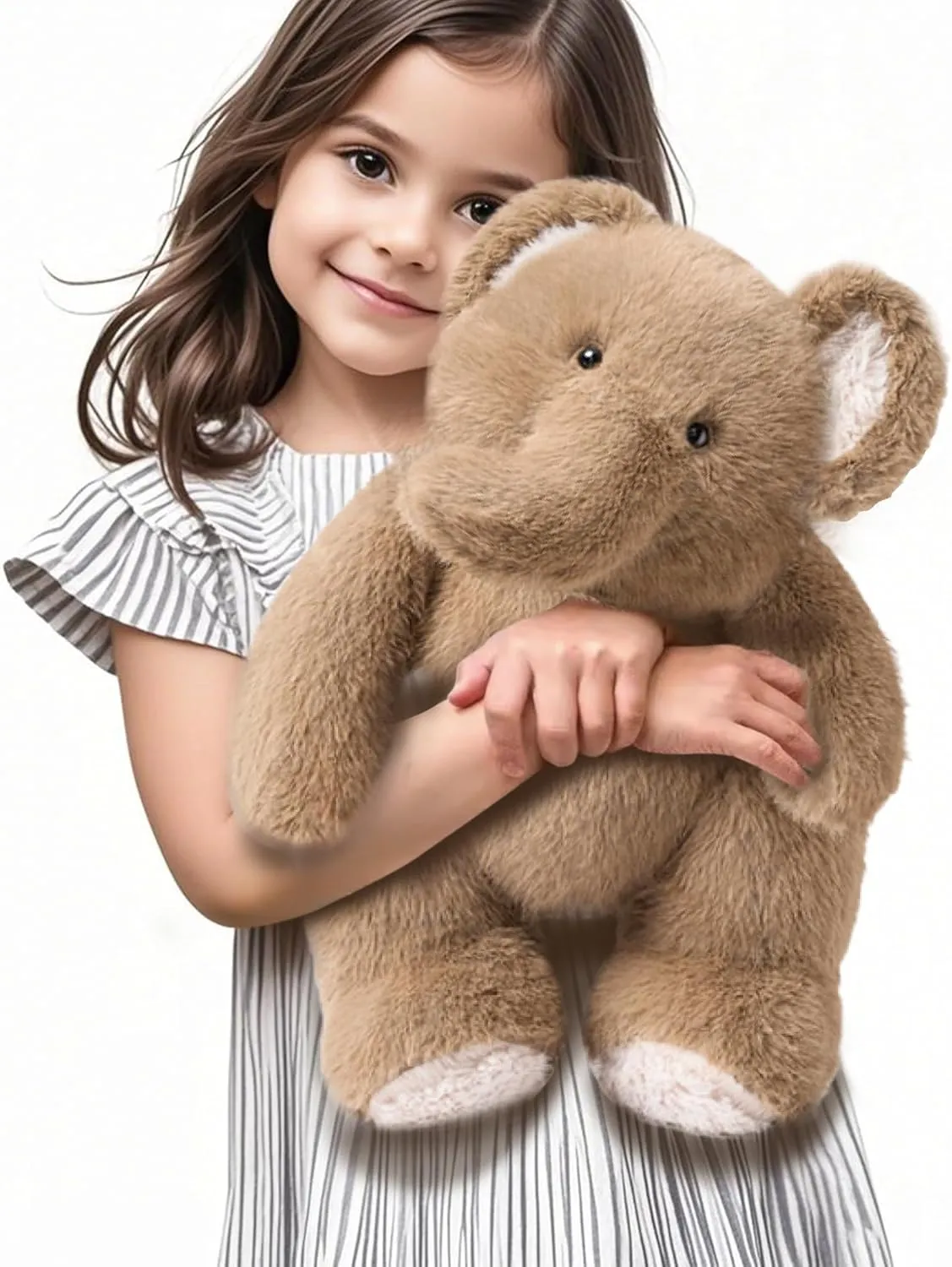 iPlay, iLearn Elephant Stuffed Animals, 18" Big Kids Plush Elephant Toy, Large Fluffy Cute Stuffies Animal, Warm Bedtime Huggable Birthday Gifts for 3 4 5 6 7 8 Year Old Girls Boys Toddler Teens