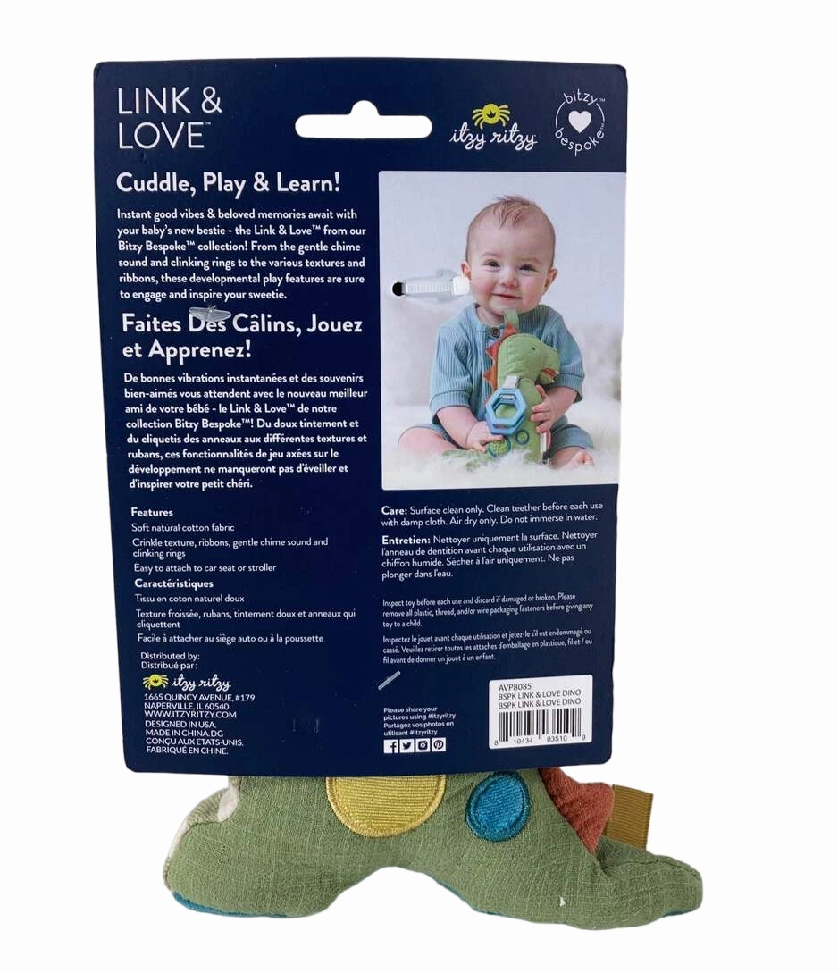 Itzy Ritzy Jingle Activity Toy, Link & Love Dino