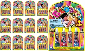 JA-RU Original Bloonies Plastic Bubbles Kids Toys(12 Pack, 48 Tube) Blow up Balloons w/Straw. Retro Classic Fidget Toy Pack. Bulk Party Favors & Birthday Party Supplies. 771-12A