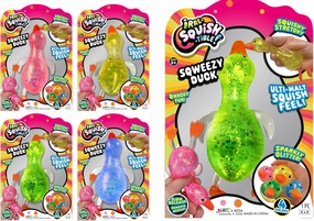 JA-RU Squishy Glitter Ducks (4 Stretchy Duck Toy) Kids Squishy Fidget Toys. Animal Stress Balls. Stress Relief Sensory Toys. Bulk Party Favors Easter Basket Stuffers. 4536-4s