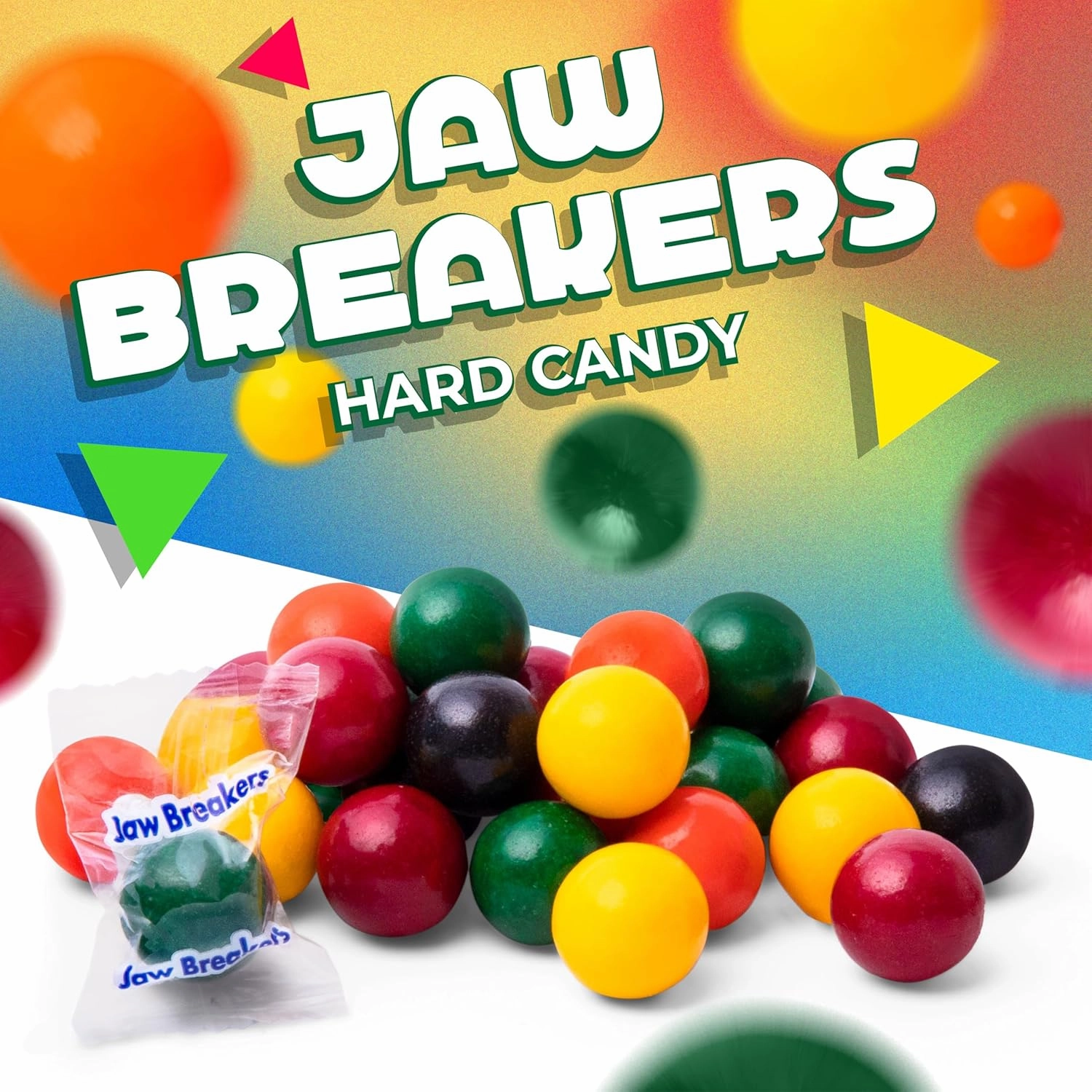 Jawbreakers Hard Candy | 2 Pound Bag - Approx. 150 Count | Fruit Flavored Assortment