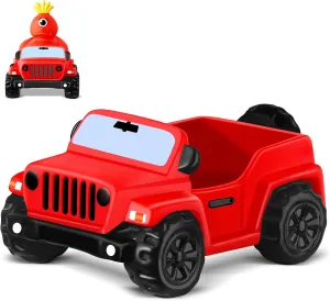 Jeep for Rubber Ducks, 3.5 Inch Jeep Toy Match Most 2 in Rubber Ducks, Jeep Toy for Jeep Dashboard Decorations Accessory Jeep Duck Collection, Summer Party Favor, Birthday Gifts (Red)