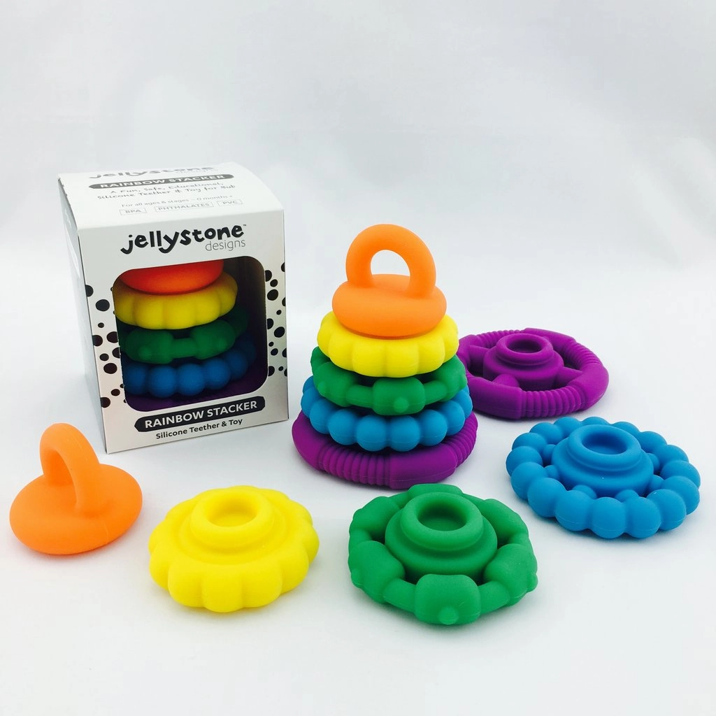 Jellystone - Rainbow Stacker Teether & Toy - Brights
