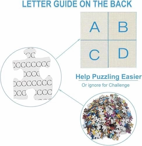 Jigsaw Puzzles for Adults 1000 Pieces-Colorful Seashell and Starfish, 1000 Piece Puzzle for Adults with Letter on Back No Dust, Beach Puzzles with 1:1 Poster(27.6"x19.7")