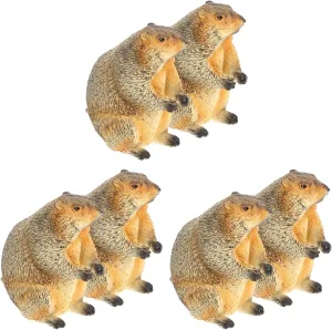 jojofuny 6 pcs Home Small Party Figurine Animal Landscape Decors Favors Easter Statue Cuake Kids Sculpture for Cute Ornament Desser Toy Topper Cake Miniature Desk Micro