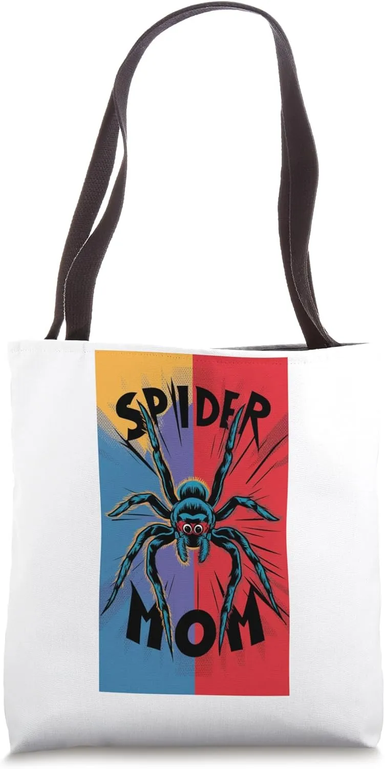 Jumping spider, Jumping spider, Spider mom inscription Tote Bag