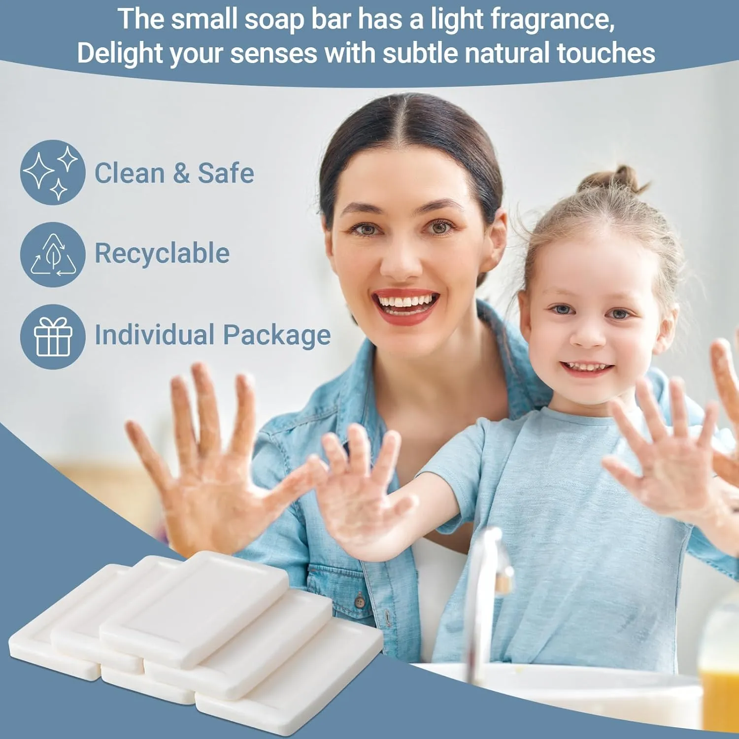 Kacctyen 200 Pcs 0.35oz Mini Bar Soap Bulk Individually Wrapped Bulk Hand Hotel Soap Bars Travel Size Toiletries for Vacation Hospitality Guest Bathroom Rentals