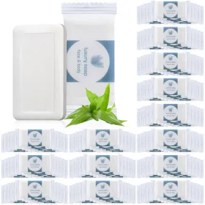 Kacctyen 200 Pcs 0.35oz Mini Bar Soap Bulk Individually Wrapped Bulk Hand Hotel Soap Bars Travel Size Toiletries for Vacation Hospitality Guest Bathroom Rentals