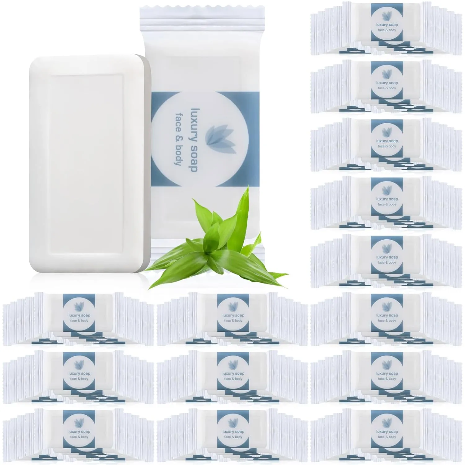 Kacctyen 200 Pcs 0.35oz Mini Bar Soap Bulk Individually Wrapped Bulk Hand Hotel Soap Bars Travel Size Toiletries for Vacation Hospitality Guest Bathroom Rentals