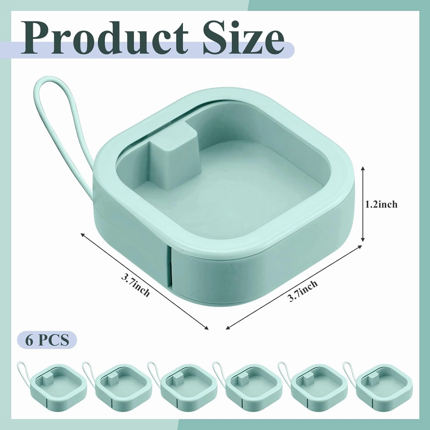 Kathfly 6 Pcs Hair Tie Container Dispenser Organizer Hair Tie Holder Travel Portable Bobby Pin Holder Cotton Swabs Dispenser Women Bathroom Storage Accessory(Green)