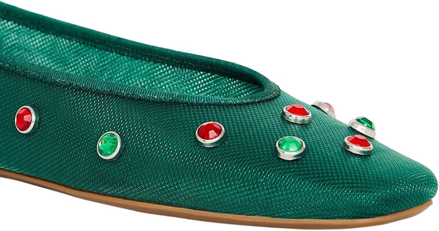 Katy Perry Women's The Evie High Rise Crystal Ballet Flat