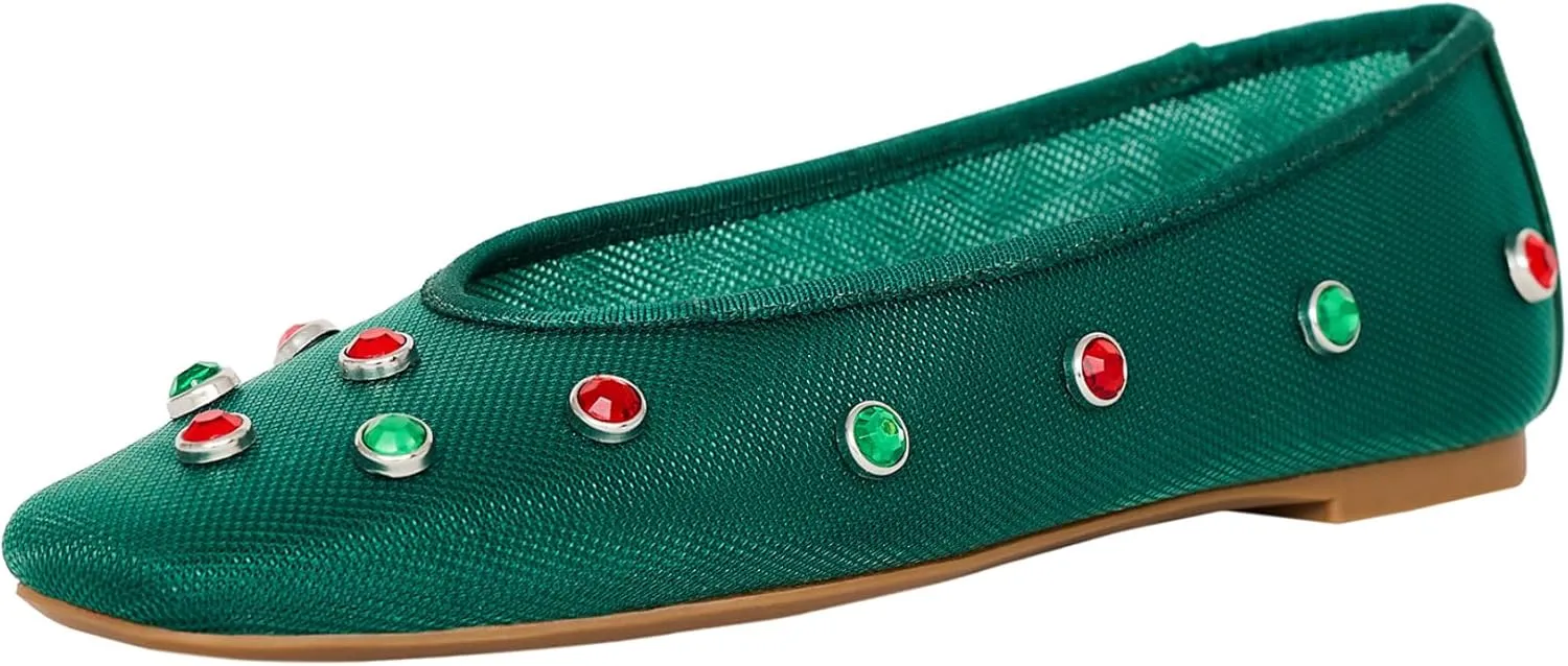 Katy Perry Women's The Evie High Rise Crystal Ballet Flat