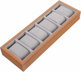 KESYOO 6-slot Watch Showcase Organizer Wood Watch Display Plate Jewelry Trays