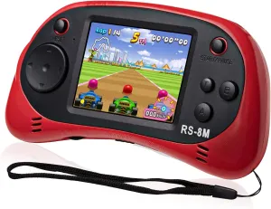 Kids Handheld Game Portable Video Game Player with 200 Games 16 Bit 2.5 Inch Screen Mini Retro Electronic Game Machine for Boys Girls (Red)