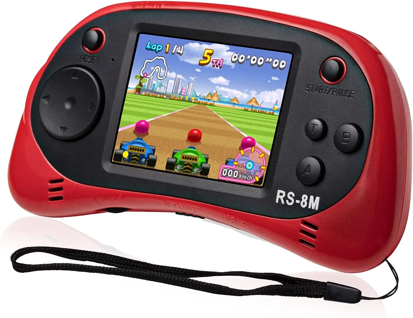 Kids Handheld Game Portable Video Game Player with 200 Games 16 Bit 2.5 Inch Screen Mini Retro Electronic Game Machine for Boys Girls (Red)
