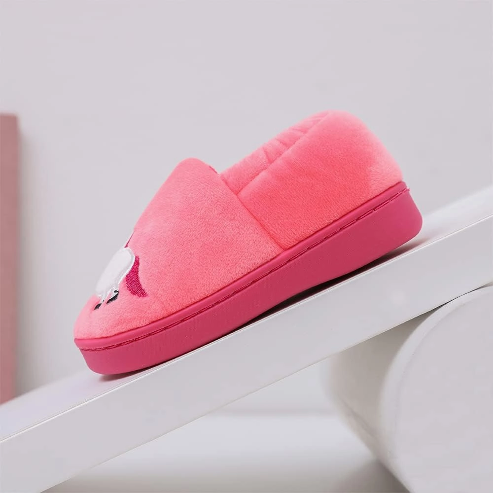 Kids Boys Girls Warm Slippers Kids Non-Slip Winter Indoor Household Shoes