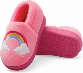 Kids Boys Girls Warm Slippers Kids Non-Slip Winter Indoor Household Shoes