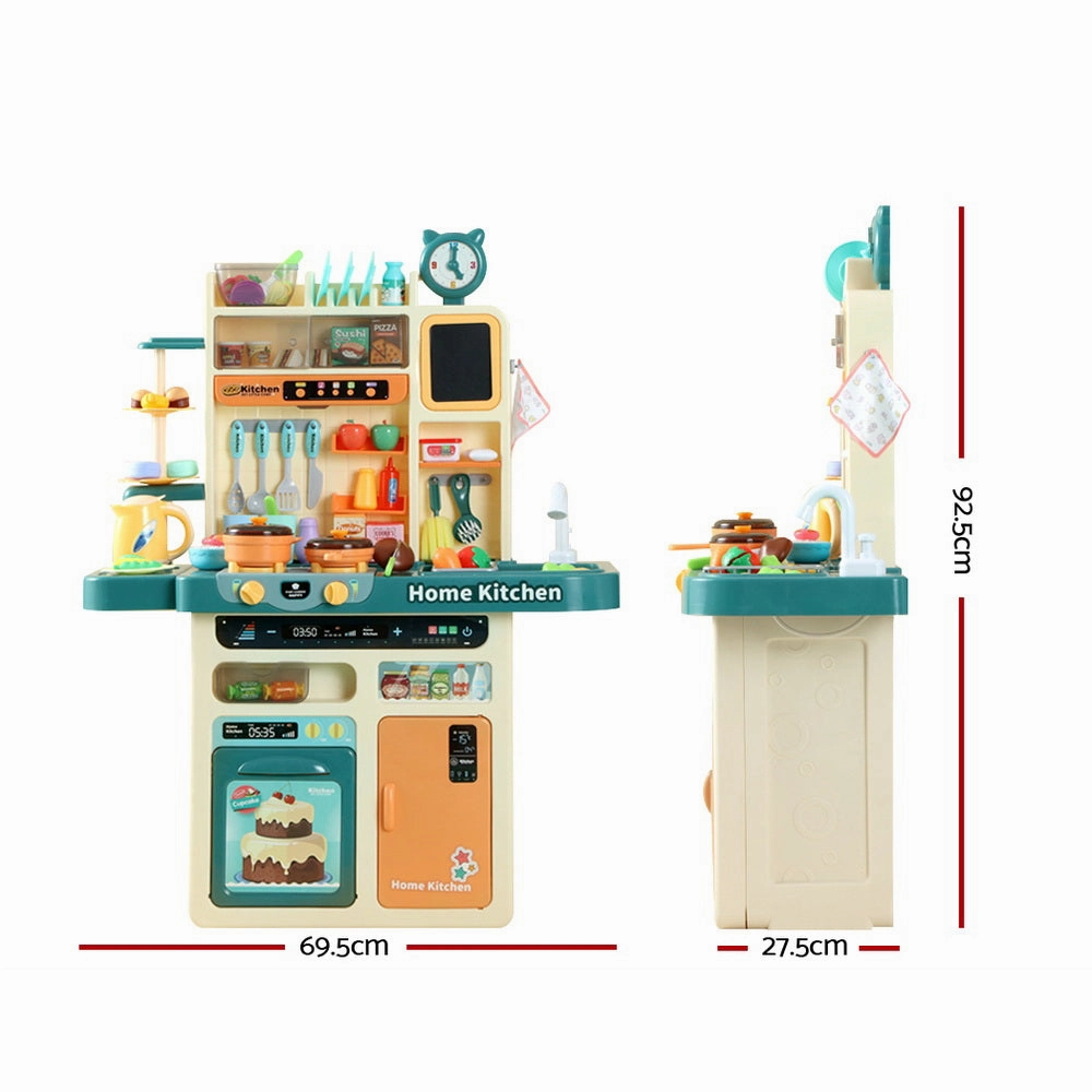 Kids Kitchen Playset Pretend Play Food Sink Cooking Utensils 73pcs