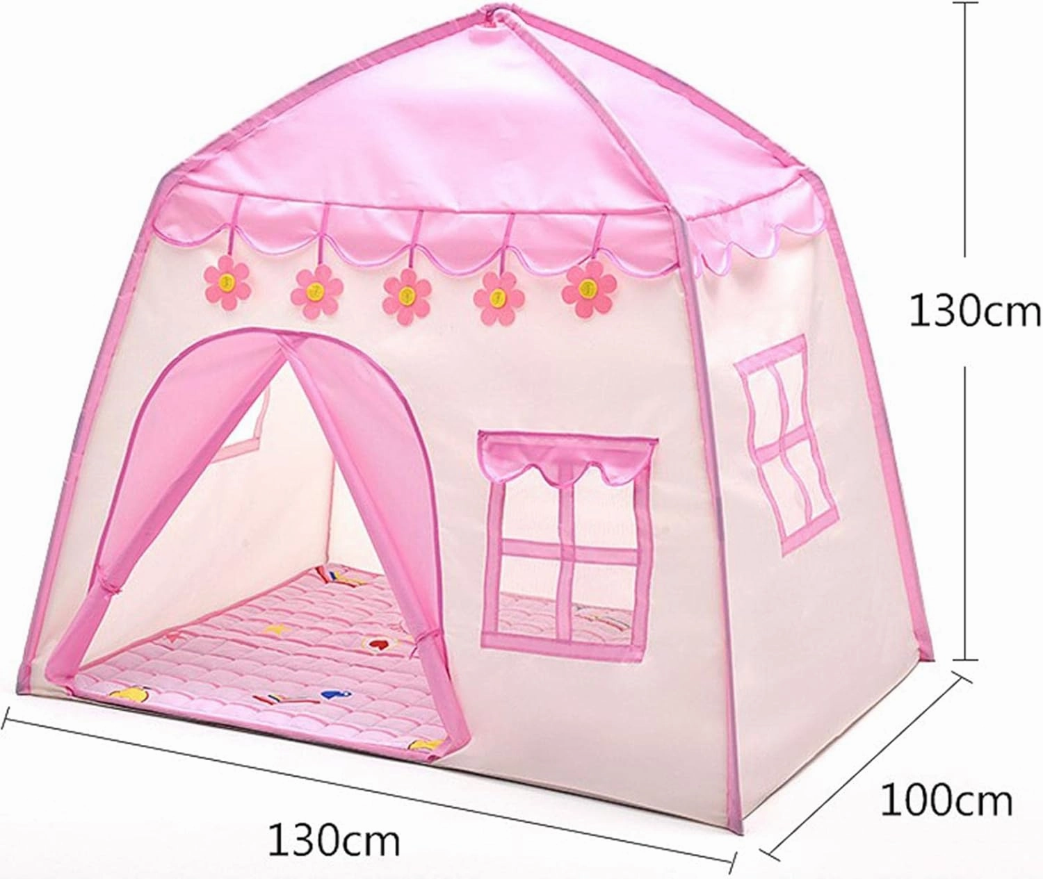 Kids Play Tent Indoor Pretend Toy Castle Tents for Baby | Portable Princess Playhouse Outdoor Indoor Picnic Games | 51x39x51in Large Space | Great for Girls - Pink, 130x100x130cm