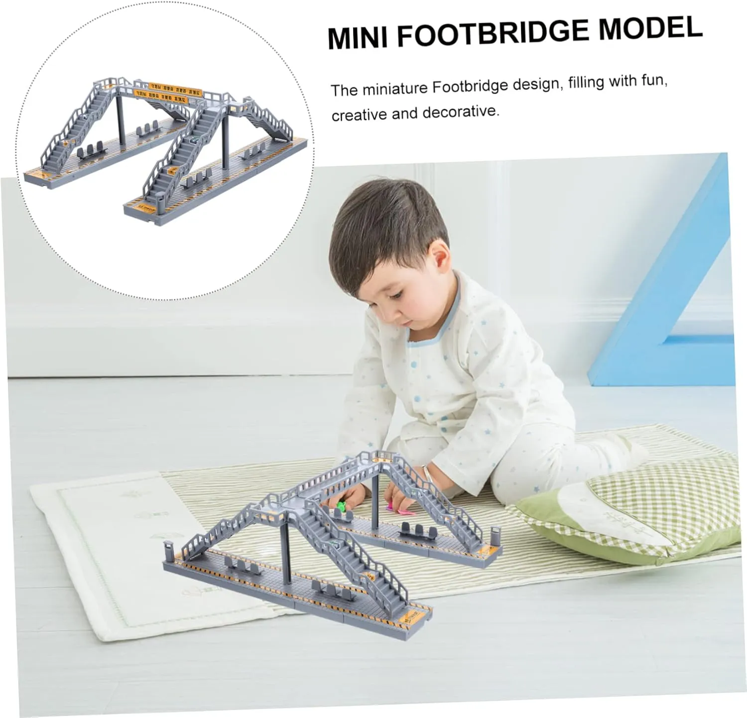 Kisangel 2 Sets n Scale Bridge Scenery Eiffel Building Sand Table Model Miniature Pedestrian Bridge DIY Building Supplies