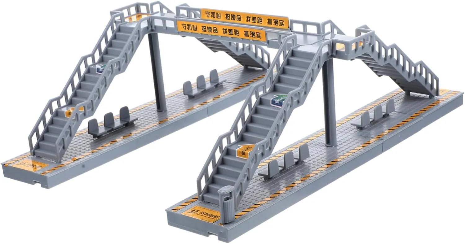 Kisangel 2 Sets n Scale Bridge Scenery Eiffel Building Sand Table Model Miniature Pedestrian Bridge DIY Building Supplies