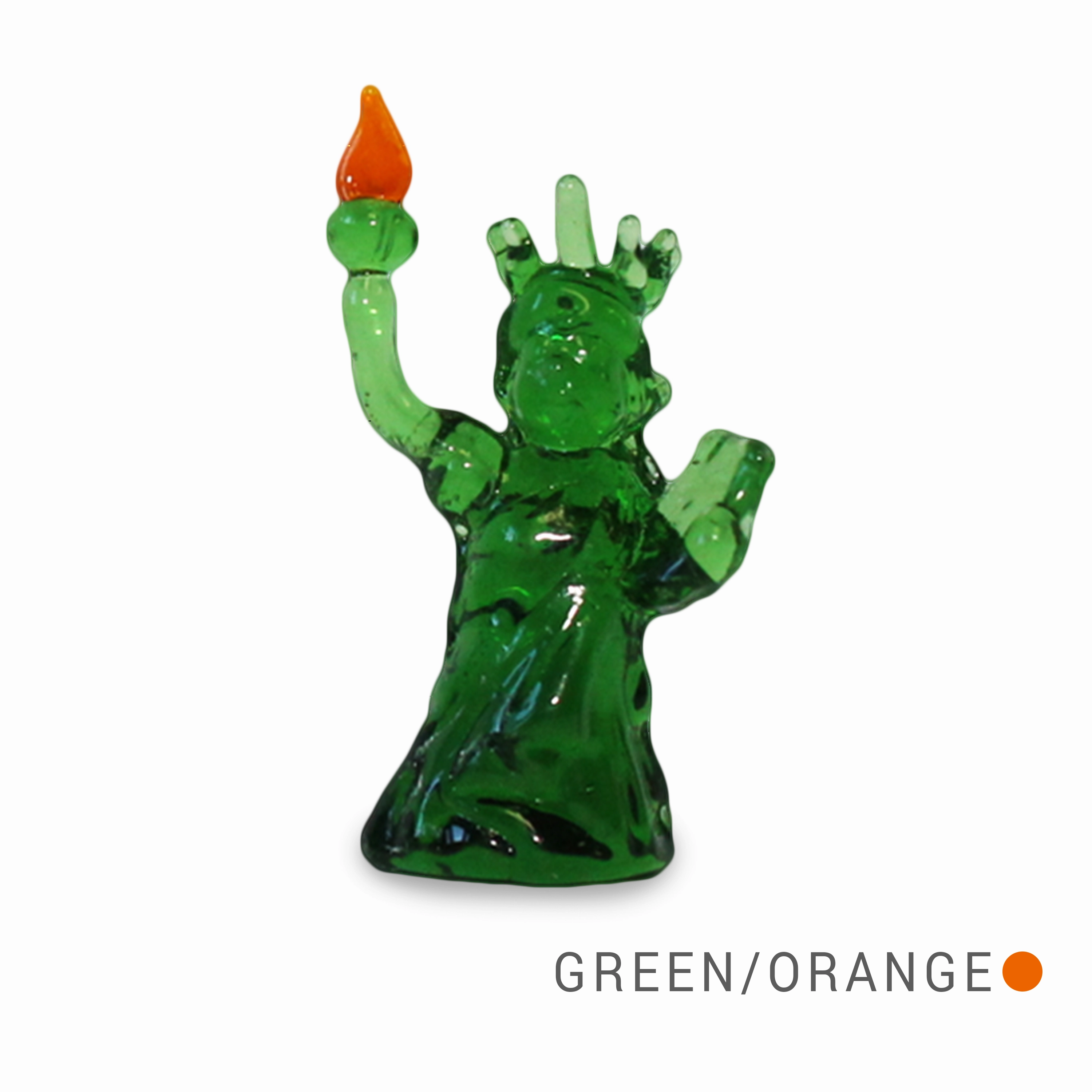 LADY the Statue of Liberty Collectible Miniature Glass Figurine in Tynies Collector's Frame