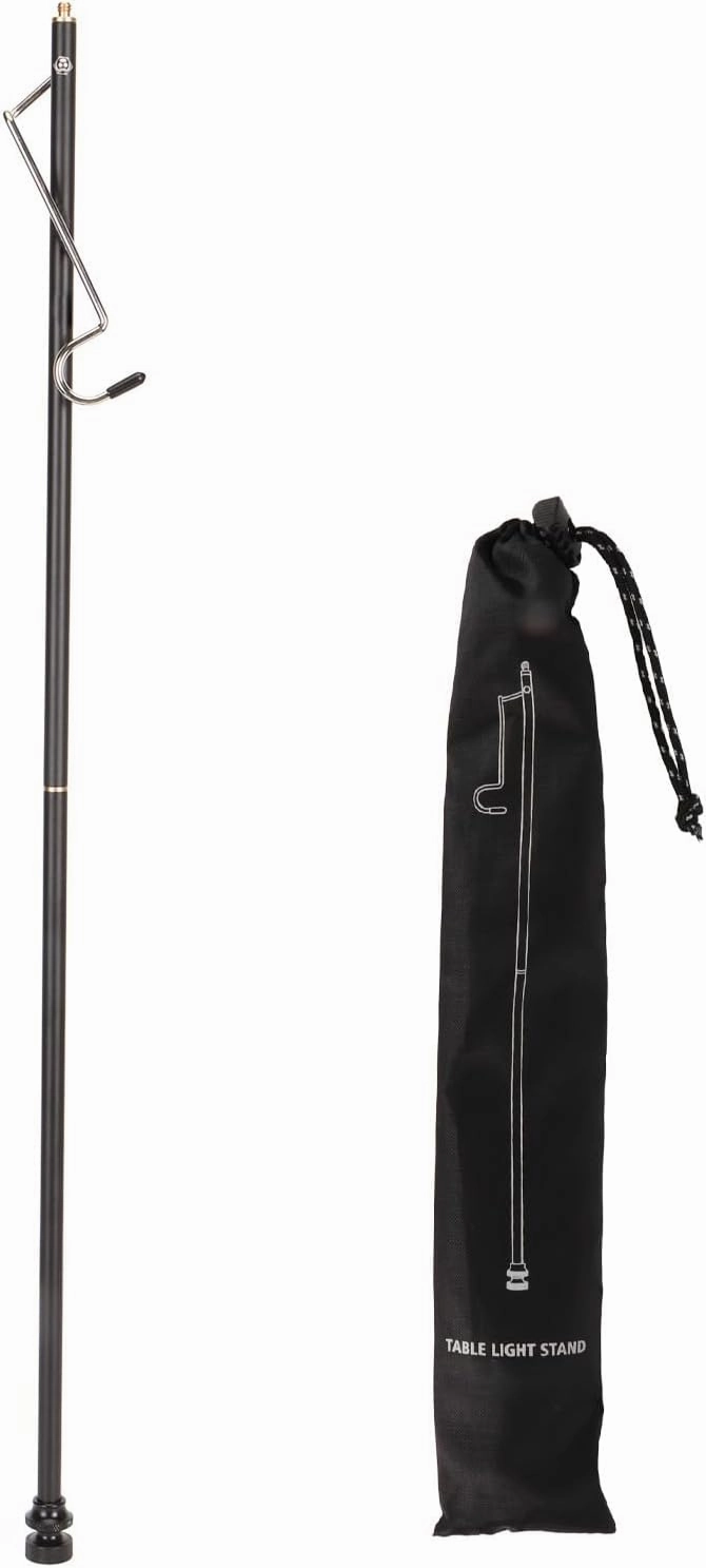 Lantern Stand, Portable Folding Camping Lamp Pole, Lightweight Collapsible Aluminum Alloy Light Stand Holder with Storage Bag for Picnic, Hiking, Fishing, Backpacking, Garden BBQ