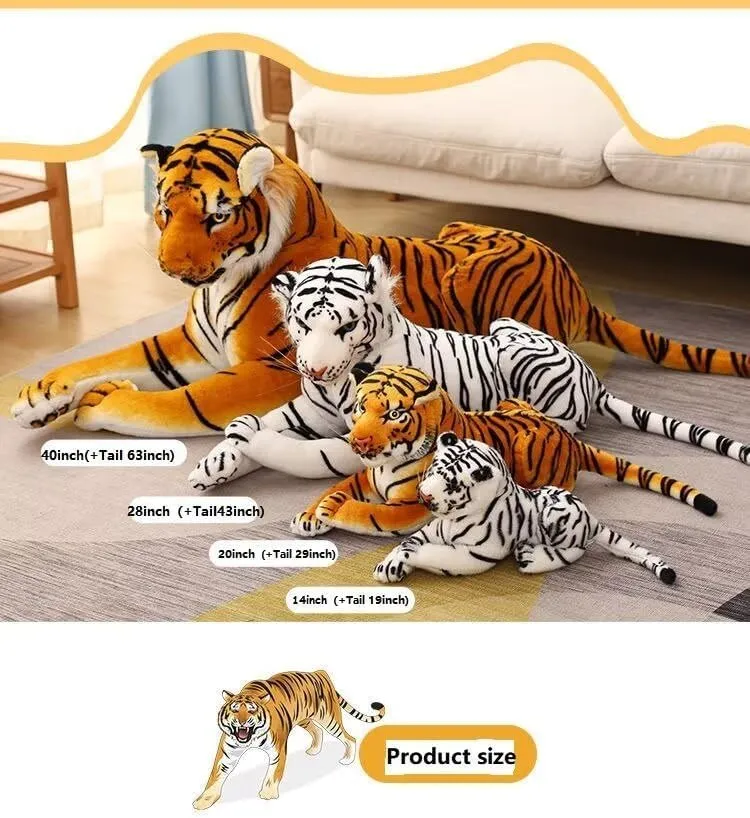 Large Stuffed Tiger Plush Toy- Giant Tiger Stuffed Animal -Big Plush Toy (28inches,Excluding Tail)
