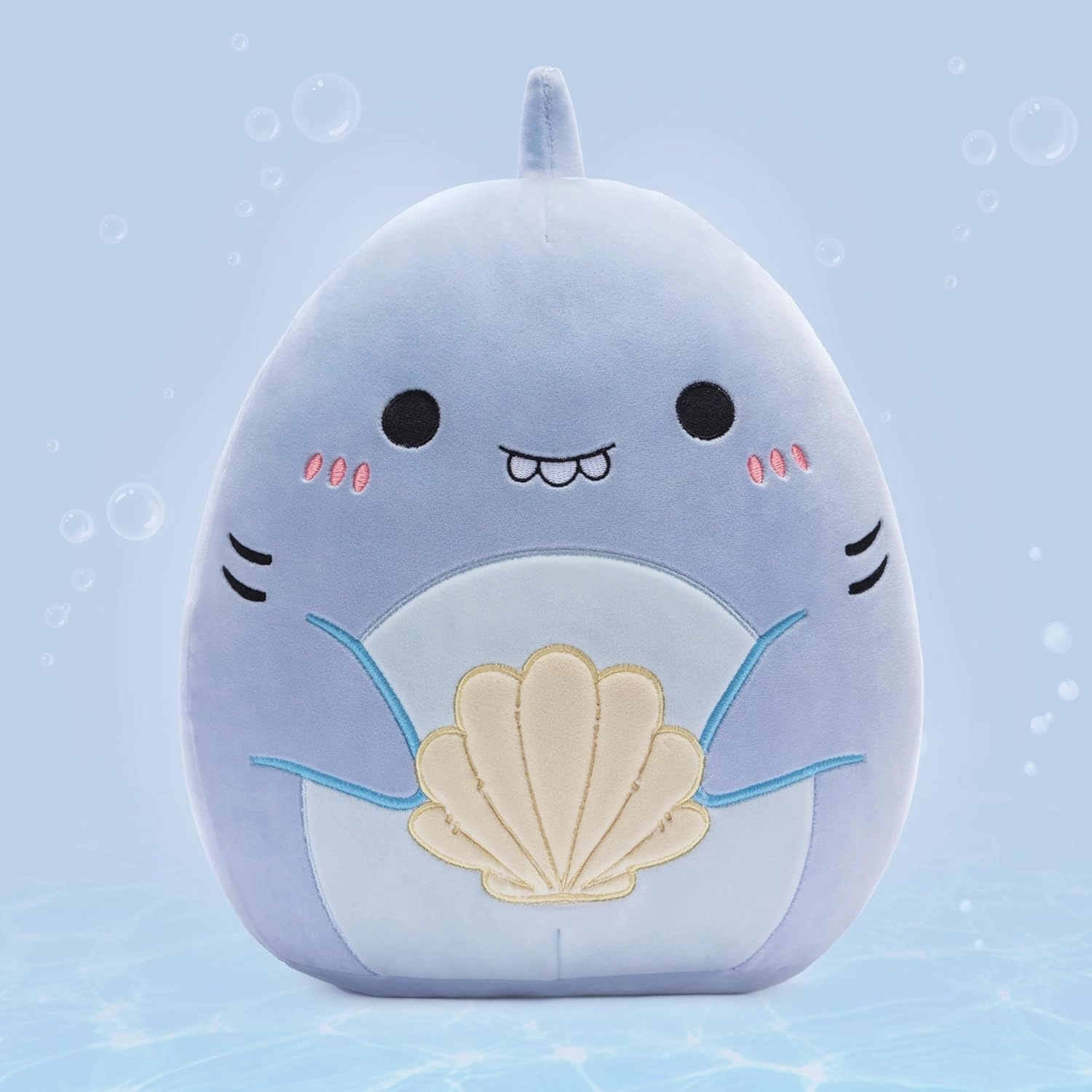 Large Shark Plush Pillow Stuffed Animal Toy,Big Size Cute Soft 14" Fat Kawaii Hugging Pillows Cuddle Huggable Plushie,Gift for Children