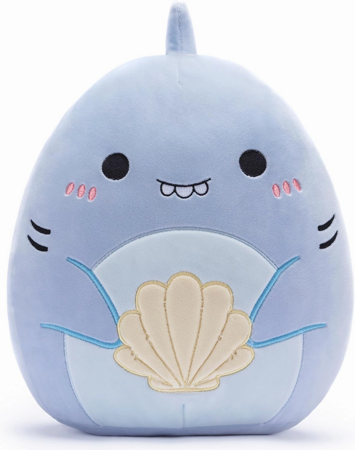 Large Shark Plush Pillow Stuffed Animal Toy,Big Size Cute Soft 14" Fat Kawaii Hugging Pillows Cuddle Huggable Plushie,Gift for Children